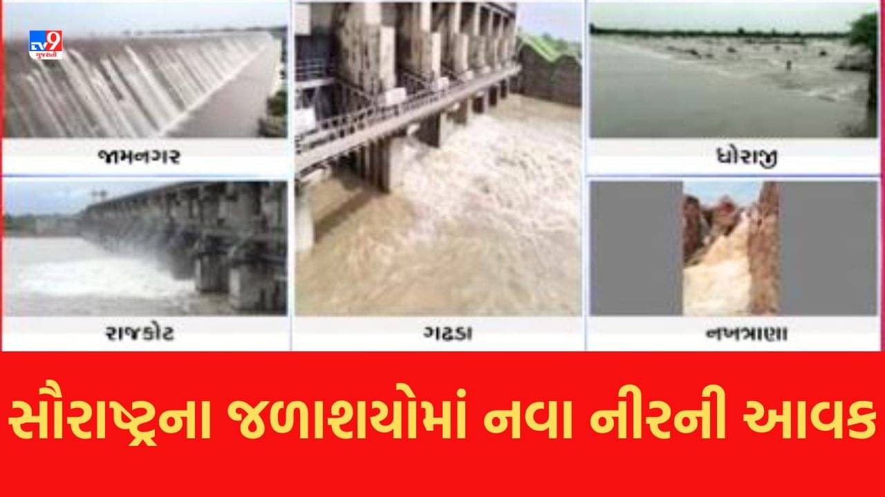 Rain News: સૌરાષ્ટ્ર-કચ્છના જળાશયોમાં પાણીની ભારે આવક, ભાદર-2 ડેમ સતત ત્રીજીવાર થયો ઓવરફ્લો, જુઓ Video