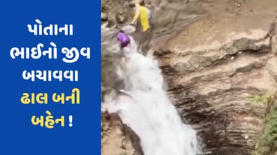 Viral Video: પોતાના ભાઈનો જીવ બચાવવા માટે પાણીના વહેતા ધોધથી પણ લડી ગઈ બહેન, બહાદુરીની લોકોએ કરી પ્રશંસા