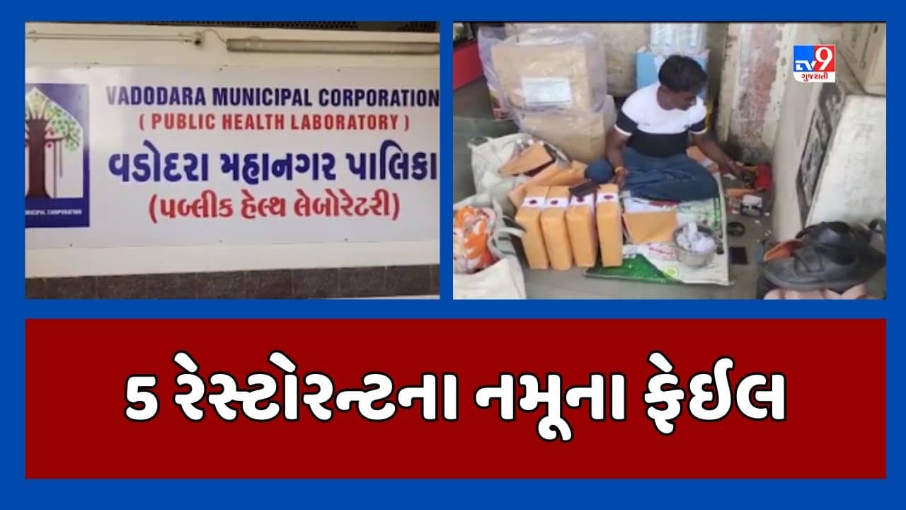 Vadodara Video: લોકોના સ્વાસ્થ્ય સાથે થઈ રહ્યા છે ચેડા ! 5 મોટી રેસ્ટોરન્ટમાંથી લીધેલા નમૂના થયા ફેઈલ