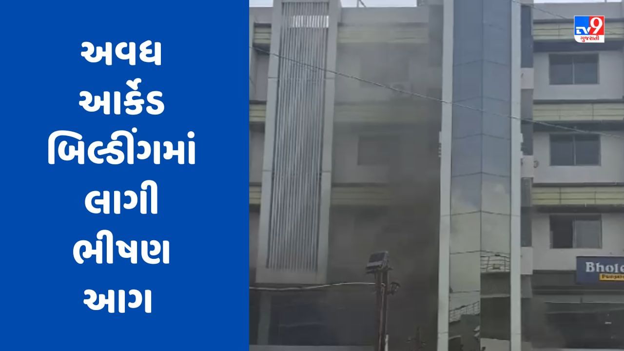 Awadh Arcade Building Fire Breaking News : અમદાવાદના જીવરાજ પાર્કમાં આવેલી અવધ આર્કેડ બિલ્ડીંગમાં લાગી ભીષણ આગ, ફાયર બ્રિગેડની 10 ગાડી ઘટના સ્થળે