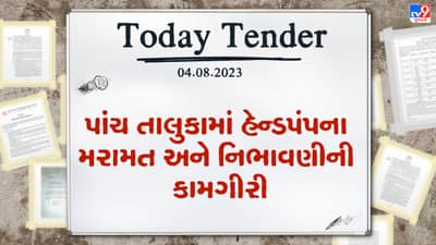 Tender Today : છોટા ઉદેપુરના પાંચ તાલુકામાં હેન્ડપંપના મરામત અને નિભાવણીની કામગીરીનું ટેન્ડર જાહેર