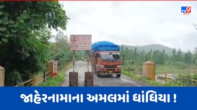 Gujarati Video: ડાંગ જિલ્લામાં બે જોખમી પુલ પર ભારે વાહન પર પ્રતિબંધ, સુરક્ષા ગાર્ડ મુકવા સ્થાનિકોની માગ