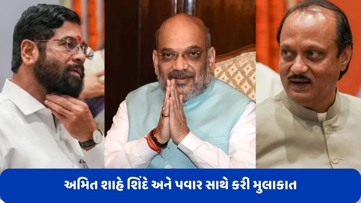 Maharashtra: અમિત શાહે એકનાથ શિંદે અને અજિત પવાર સાથે કરી મુલાકાત, 45 મિનિટની બેઠકમાં શરદ પવારનો કિલ્લો જીતવા પર થઈ ચર્ચા