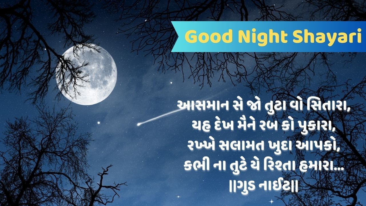 Good Night Shayari: રાતમેં એક ખ્વાબ કો હકીકત હો તે દેખા, તુમ્હેં સોચા, તુમ્હે દેખા, તુમ્હે ચાહા, તુમ્હે પાયા....વાંચો ગુડનાઈટ શાયરી