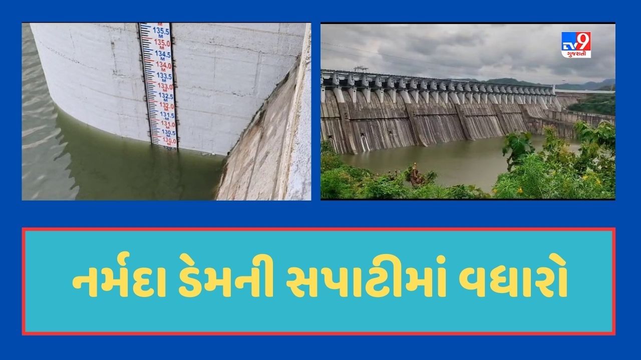 Narmada Dam Video: સરદાર સરોવર ડેમની જળ સપાટીમાં 24 કલાકમાં 15 સેમીનો વધારો, ડેમની જળ સપાટી 130.24 મીટરે પહોંચી