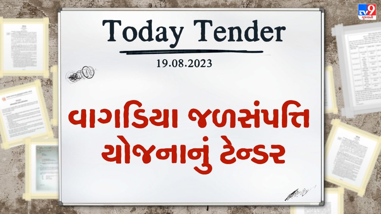 Tender Today : જામનગરમાં વાગડિયા જળસંપત્તિ યોજનાના કામ માટે  લાખો રુપિયાનું ટેન્ડર જાહેર