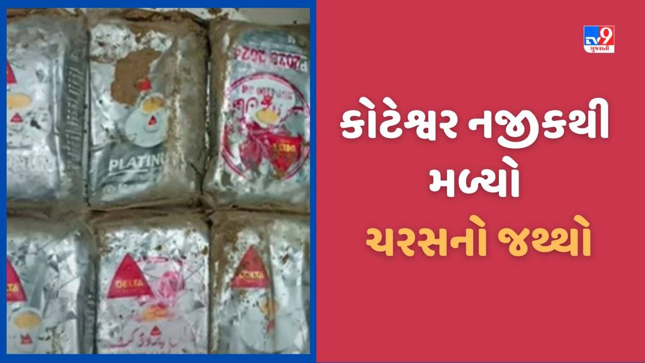 Kutch: કચ્છ કોટેશ્વર નજીકથી પોલીસે ચરસના વધુ 9 પેકેટ જપ્ત કર્યા, બિનવારસી જથ્થો મળવાનો સિલસિલો જારી, જુઓ Video
