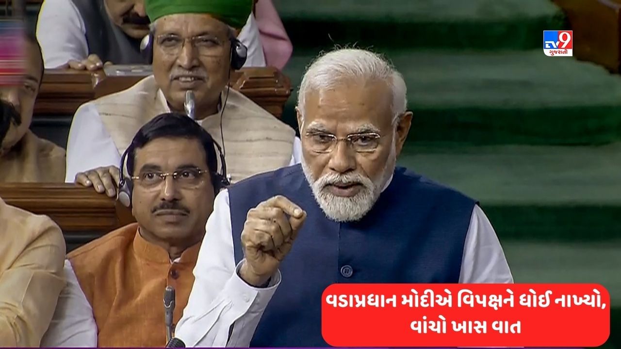 PM Modi Live in parliament: વડાપ્રધાન નરેન્દ્ર મોદીએ વિપક્ષની ઈજ્જતના લીરેલીરા કાઢી નાખ્યા, વાંચો એ 5 ખાસ મુદ્દા જેને લઈ વિપક્ષ વોકઆઉટ કરી ગયો