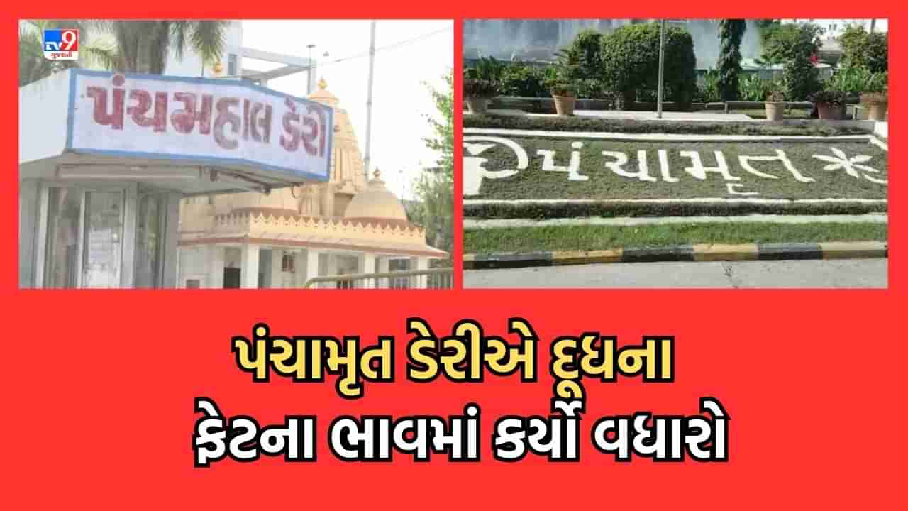 Breaking News: પશુપાલકો આનંદો, પંચમહાલની પંચામૃત ડેરીએ દૂધના ફેટના ભાવમાં કર્યો વધારો