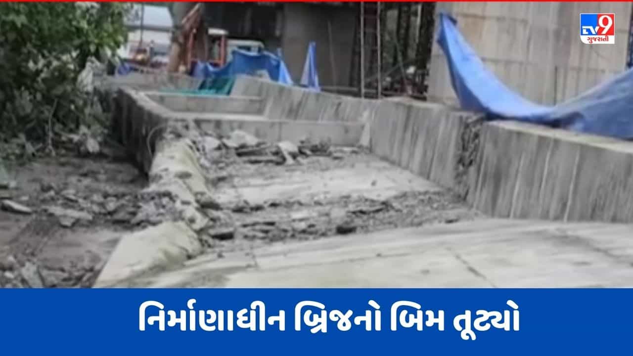 Breaking News : વલસાડ જિલ્લાના વાપીના મોરાઈમાં નિર્માણાધીન બ્રિજનો બિમ સ્લેબ સાથે ધરાશાયી, જુઓ Video