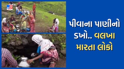 Dang : ભર ચોમાસે પાણીની પારાયણ, મહારાષ્ટ્રની હદમાં આવેલા ઝરણામાંથી ભરવું પડે છે પિવાનુ પાણી, જુઓ Video