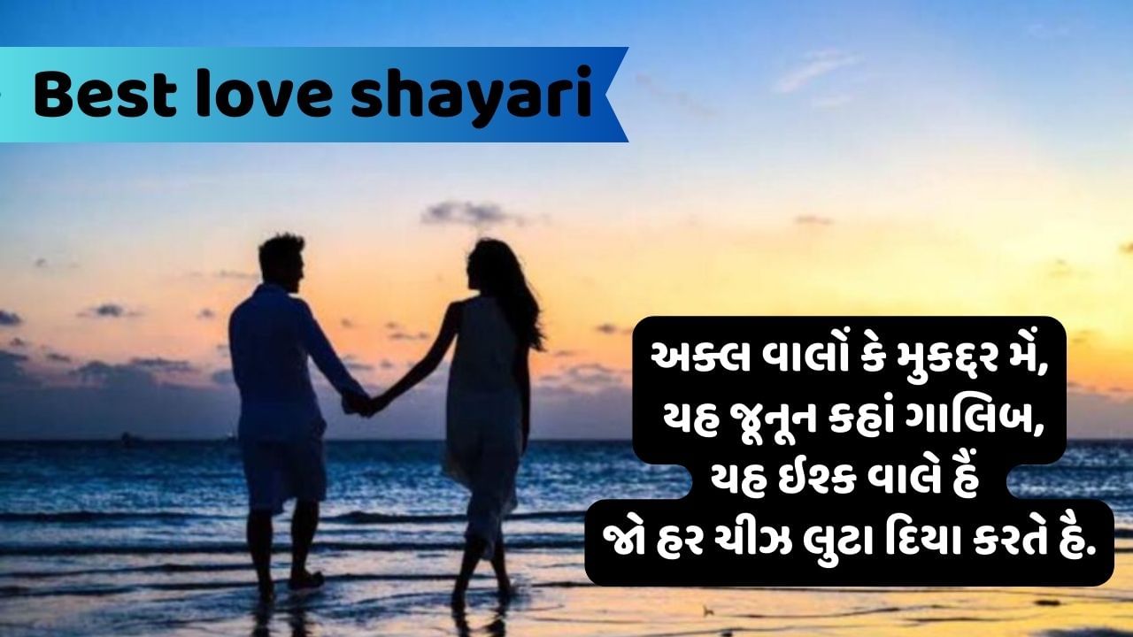 Best love shayari: મોહબ્બત કા મઝા તો ડૂબને કી કશ્મકશ મેં હૈ, જો હો માલૂમ ગહરાઈ તો દરિયા પાર ક્યા કરના...વાંચો પ્રેમ પર શાયરી