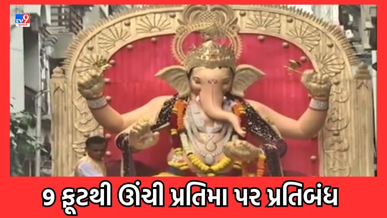 Gujarat Video: વડોદરામાં ગણેશ ઉત્સવ પર 9 ફુટથી ઊંચી પ્રતિમા પર પ્રતિબંધ મુકાતા વિરોધ