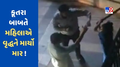 કૂતરાને લઈને બબાલ ! 23 વર્ષની યુવતીએ વૃદ્ધને લાકડી વડે માર માર્યો, જુઓ Viral Video