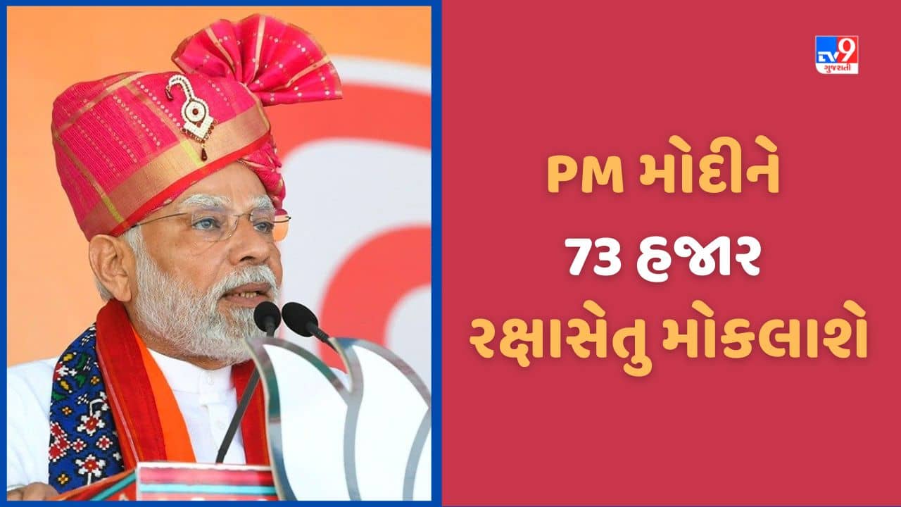 PMના જન્મદિવસે મોકલાશે રાખડી, મહિલા મોરચાની બહેનોએ વડાપ્રધાન નરેન્દ્ર મોદી માટે તૈયાર કર્યા 73 હજાર રક્ષાસૂત્ર