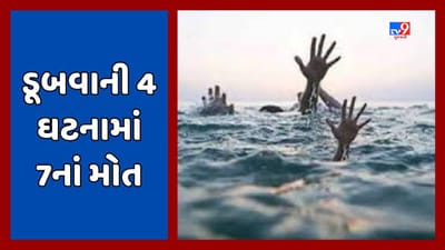 ગુજરાતમાં ડૂબવાની 4 ઘટનાઓમાં કુલ 7 લોકોએ જીવ ગુમાવ્યા, જુઓ Video