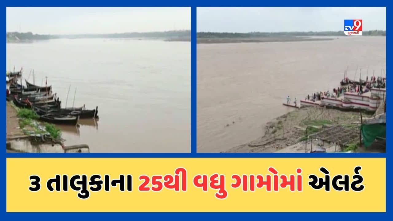 Vadodara : નર્મદા ડેમમાંથી પાણી છોડાતા ત્રણ તાલુકામાં એલર્ટ અપાયું, 25થી વધુ ગામને સર્તક રહેવા સૂચના, જુઓ Video