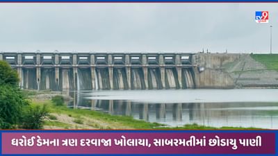 Dharoi: ધરોઈ ડેમમાં નવા પાણીની આવક વધી, ત્રણ દરવાજા ખોલાયા, સિઝનમાં બીજી વાર સાબરમતીમાં પાણી છોડાયુ