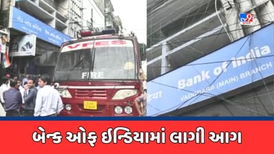 Breaking News: Vadodaraના રાવપુરા સ્થિત બેંક ઓફ ઇન્ડિયામાં લાગી આગ, કોમ્પ્યુટર અને ફાઇલોને નુકશાન થયું હોવાનું અનુમાન, જુઓ Video