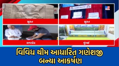 રાજ્યમાં વિવિધ થીમ આધારિત ગણેશજીની મૂર્તિઓએ જમાવ્યું આકર્ષણ- જુઓ Video