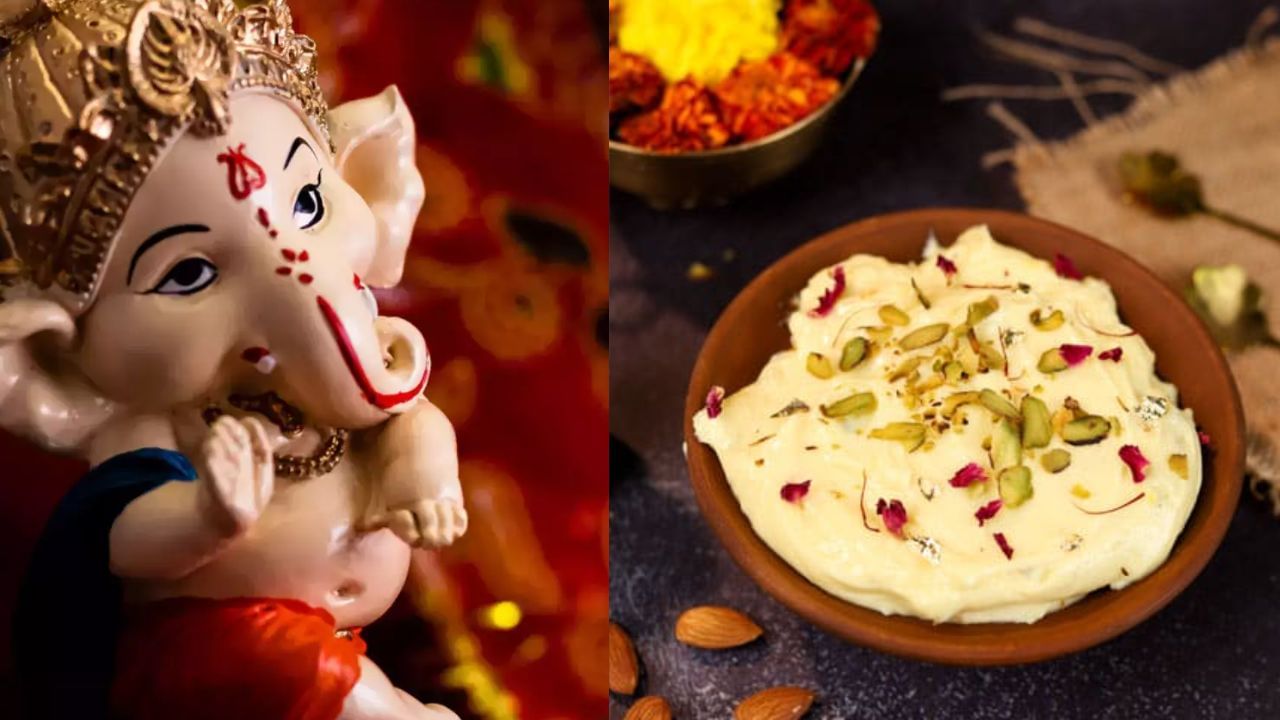 કેસરીસા શ્રીખંડ મહારાષ્ટ્રની પ્રખ્યાત વાનગી છે. તે મહારાષ્ટ્રમાં પરંપરાગત પ્રસાદ તરીકે બાપ્પાને પીરસવામાં આવે છે. શ્રીખંડ દહીં, ખાંડ, એલચી અને કેસરના મિશ્રણમાંથી બનાવવામાં આવે છે.