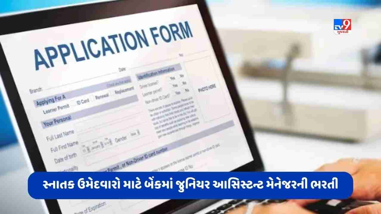 Govt Jobs: બેંકમાં જુનિયર આસિસ્ટન્ટ મેનેજરની પોસ્ટ માટે બમ્પર વેકેન્સી, સ્નાતક ઉમેદવારો કરી શકે છે અરજી