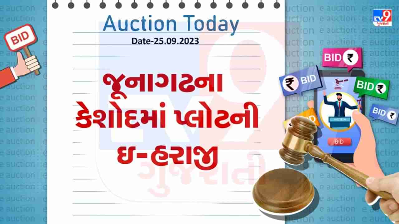 Auction Today : જૂનાગઢના કેશોદમાં પ્લોટની ઇ-હરાજી, જાણો શું છે વિગત