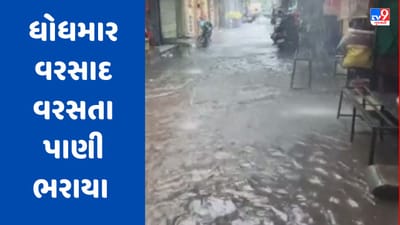 Mahisagar Rain Video : મહીસાગરના લુણાવાડામાં ધોધમાર વરસાદ, નીચાણવાળા વિસ્તારોમાં ભરાયા પાણી