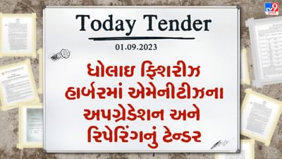 Tender Today : ધોલાઇ ફિશરીઝ હાર્બરમાં એમેનીટીઝના અપગ્રેડેશન અને રિપેરિંગ થશે, મત્સ્યોધ્યોગ વિભાગ દ્વારા કરોડો રુપિયાનું ટેન્ડર જાહેર