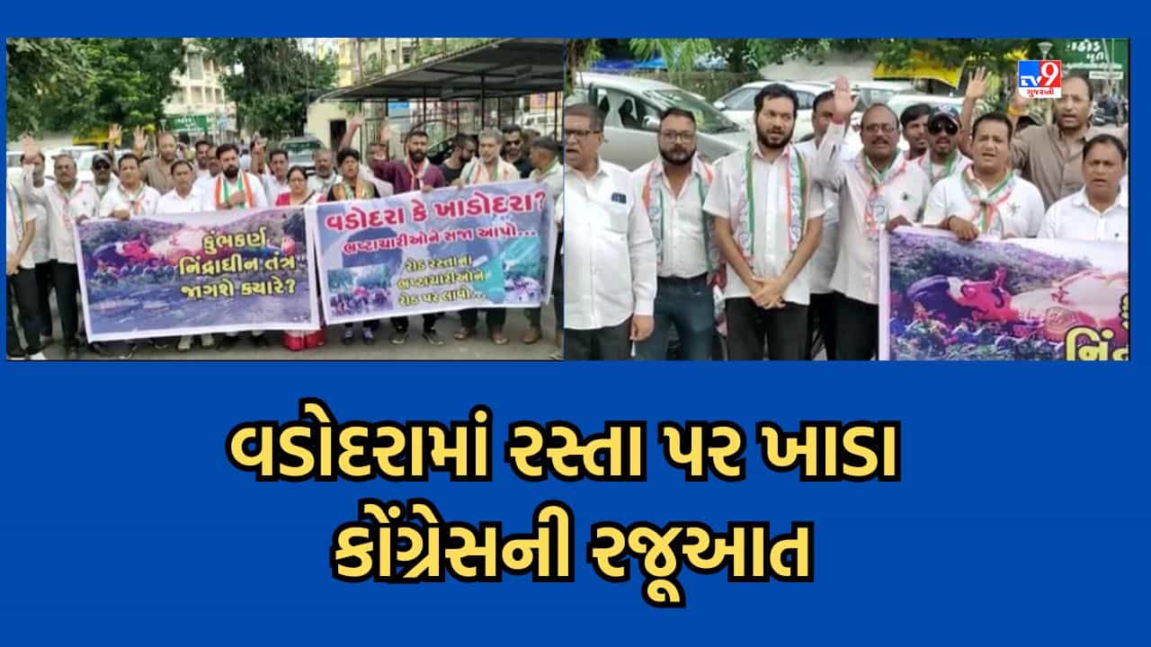 Gujarati: વડોદરામાં રસ્તા પરના ખાડા પર શરૂ થઈ રાજનીતિ, કોંગ્રેસ શહેર પ્રમુખે સત્વરે ખાડા પુરવાની કરી માગ