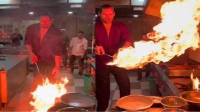 Viral Video: રસોડામાં The Great Khaliનો ખતરનાક સ્ટંટ, ગરમ લાગતા પેનનો કર્યો ઘા