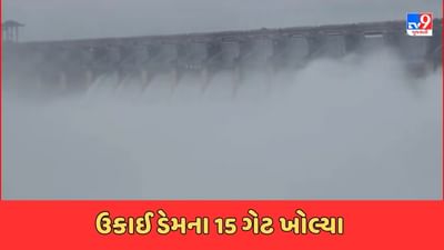Tapi Rain Video: ઉકાઈ ડેમના 15 ગેટ ખોલ્યા, 2 લાખ 28 હજાર ક્યુસેક પાણી છોડાયું, વહીવટી તંત્ર સજ્જ
