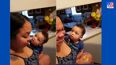 માતાને જમતા જોઈ બાળકને આવી ગયો ગુસ્સો,આપ્યા વિચિત્ર એક્સપ્રેસન, જોઈને હસવું નહીં રોકી શકો, જુઓ VIDEO