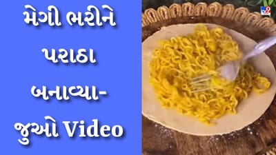 Weird Food Viral video : મહિલાએ મેગી ભરી પરાઠા બનાવ્યા, જોઈને લોકો ગુસ્સે થયા, કહ્યું- આખો મૂડ બગાડ્યો