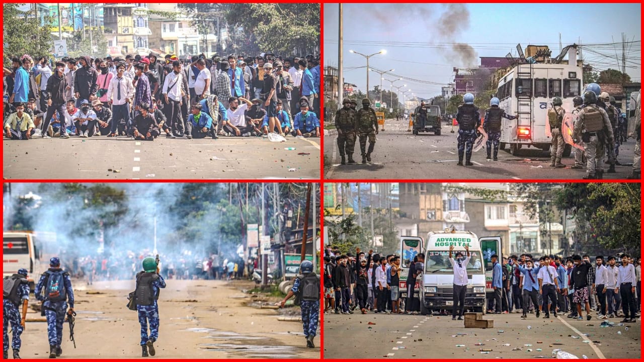 સોમવારે ગુમ થયેલા વિદ્યાર્થીઓના મૃતદેહોની તસવીરો સોશિયલ મીડિયા પર વાયરલ થયા બાદ વિદ્યાર્થીઓએ હિંસક વિરોધ શરૂ કર્યો હતો. 
