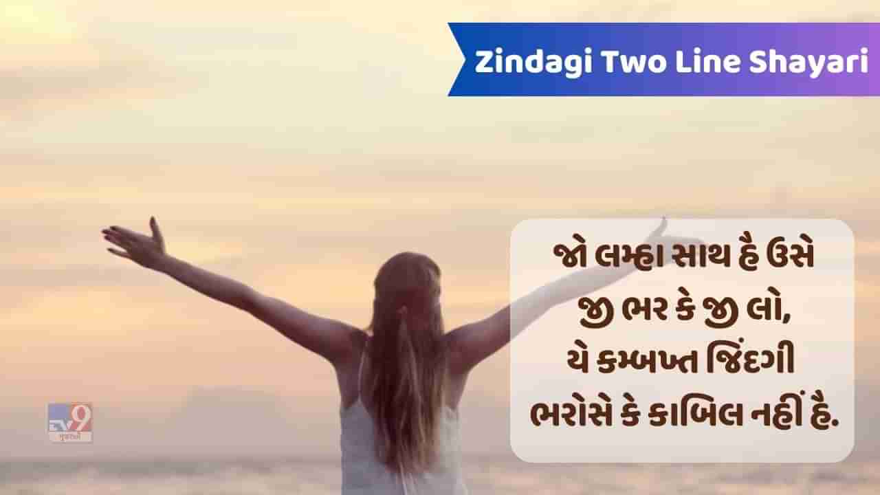 Zindagi Two Line Shayari : સુન ઝિંદગી આ બેઠ દો બાત કરતે હા, થક ગઈ હોગી તુ ભી મુજે ભગાતે ભગાતે..વાંચો શાયરી