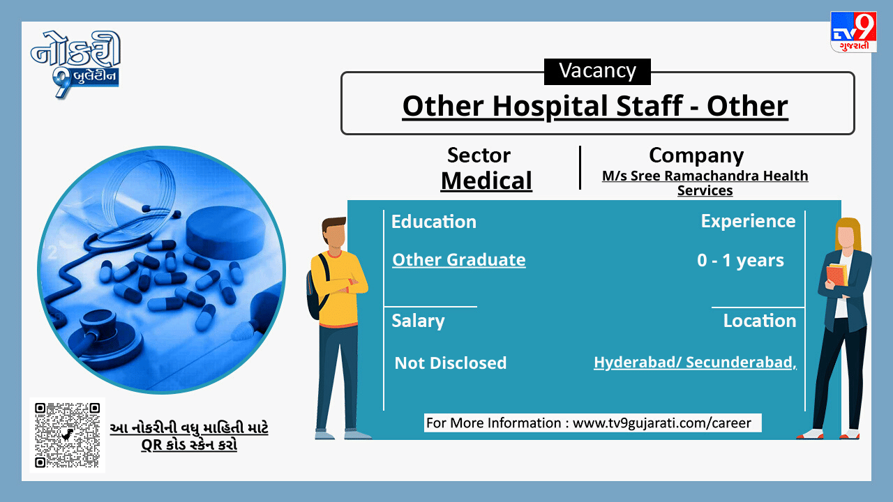 આ નોકરી વિશેની વધુ માહિતી મેળવવા માટે ગ્રાફિક્સ પોસ્ટમાં આપેલ બારકોડને સ્કેન કરો