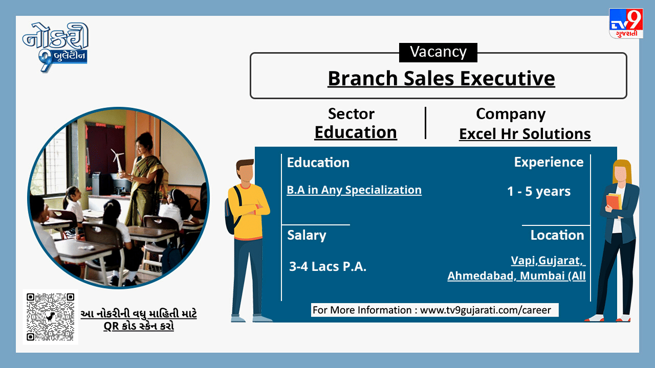 આ નોકરી વિશેની વધુ માહિતી મેળવવા માટે પોસ્ટરમાં નીચે આપેલા બારકોડને સ્કેન કરો.