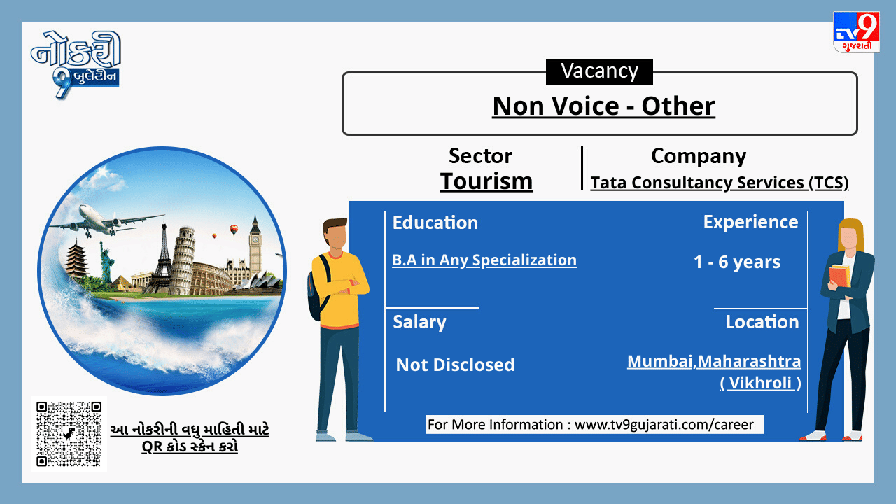 આ નોકરી વિશેની વધુ માહિતી મેળવવા માટે પોસ્ટરમાં નીચે આપેલા બારકોડને સ્કેન કરો.