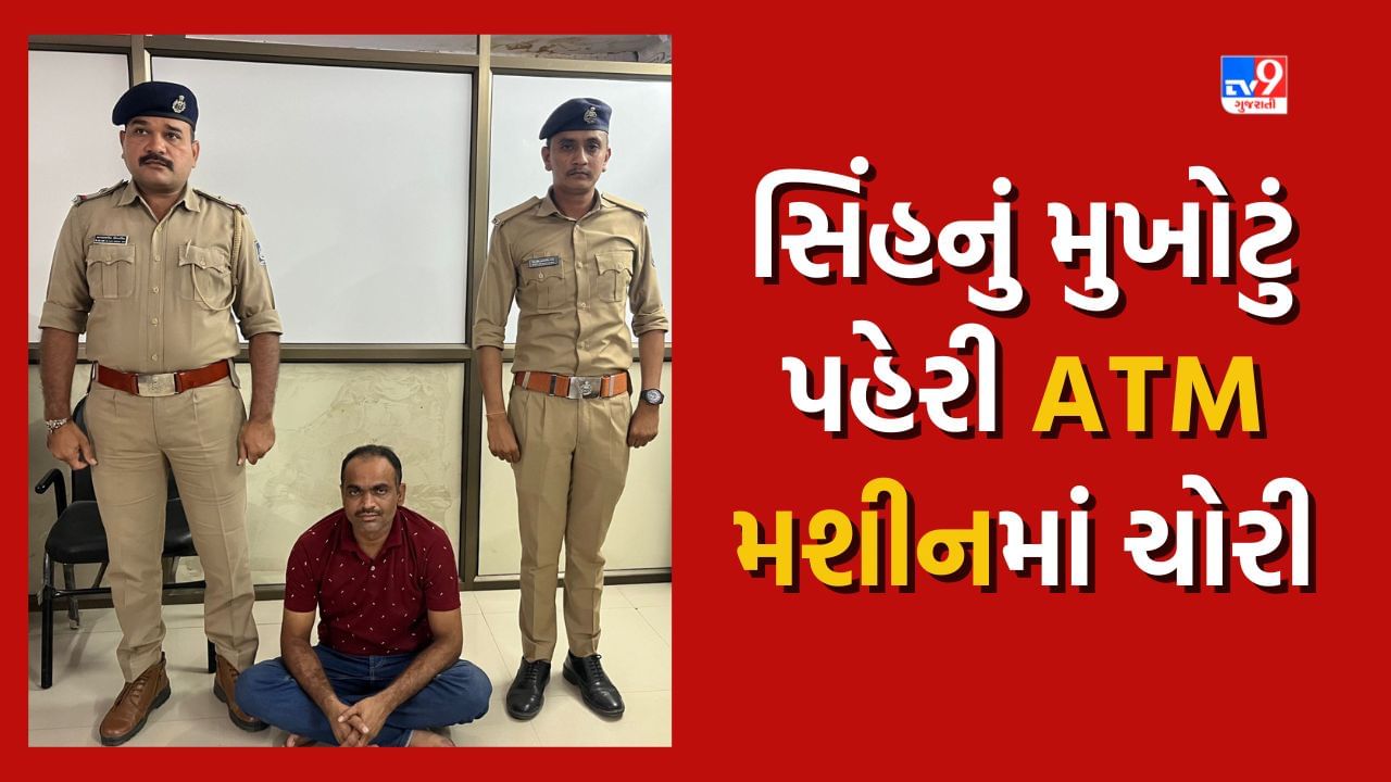 સિંહનું મુખોટું પહેરી ATM મશીનમાં ચોરી કરવાના ઇરાદે પહોંચ્યો ચોર અને પછી જે થયું તે જુઓ Video