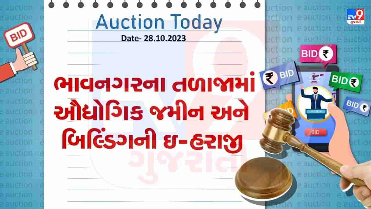 Bhavnagar Auction Today : ભાવનગરના તળાજામાં ઔદ્યોગિક જમીન અને બિલ્ડિંગની ઇ-હરાજી, જાણો શું છે વિગત