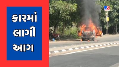 Mahisagar: લુણાવાડા-સંતરામપુર હાઈવે પર કારમાં લાગી આગ, સદનસીબે કોઈ જાનહાનિ નહીં, જુઓ Video