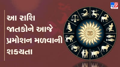 Horoscope Today Video : આ ત્રણ રાશિના જાતકોને આજે પ્રમોશન મળવાની શક્યતા, જાણો કઈ કઈ રાશિ છે, જુઓ Video Horoscope Today Video : આ ત્રણ રાશિના જાતકોને આજે પ્રમોશન મળવાની શક્યતા, જાણો કઈ કઈ રાશિ છે, જુઓ Video