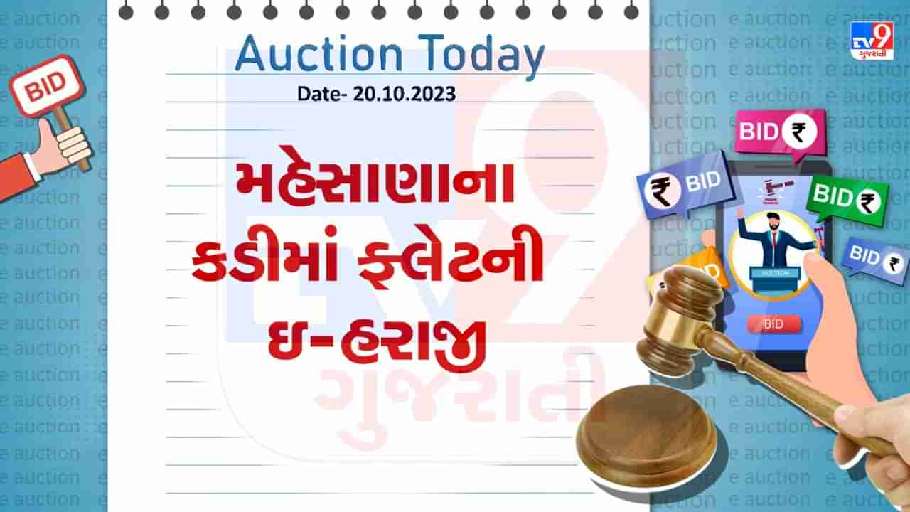 Mehsana Auction Today : મહેસાણાના કડીમાં ખૂબ જ ઓછી કિંમતમાં ખરીદી શકશો ફ્લેટ, જાણો શું છે ઇ હરાજીની વિગત