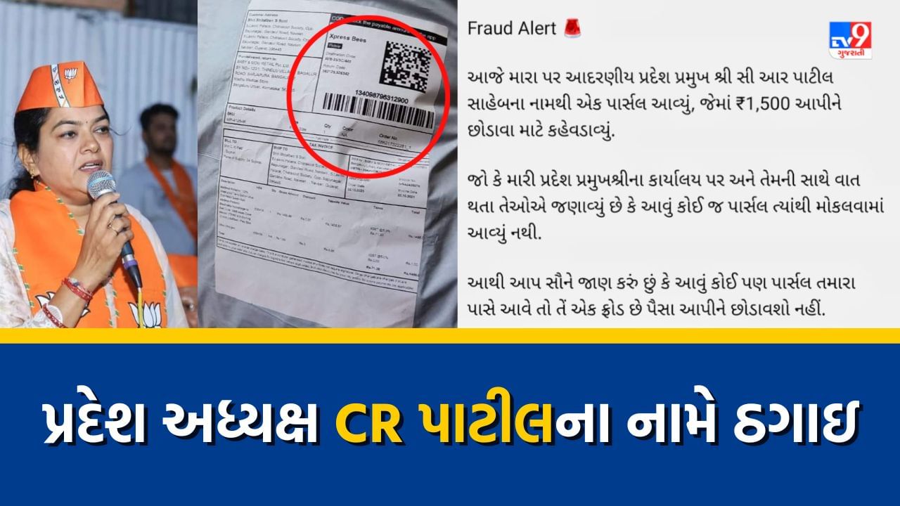 Navsari News: પ્રદેશ અધ્યક્ષ CR પાટીલના નામે ઠગાઈનો પ્રયાસ, પ્રદેશ મંત્રી શીતલ સોનીને આવ્યું પાર્સલ, જુઓ Video