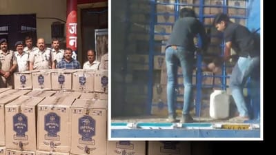 ફિલ્મી સ્ટાઈલમાં વિદેશી દારૂની હેરાફેરી કરતી ટ્રકને પોલીસે ઝડપી, 80 લાખ રૂપિયાથી વધુનો દારૂ જપ્ત