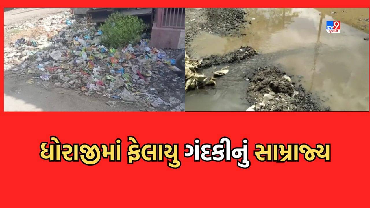 Rajkot Video: ધોરાજીમાં ગંદકીનું સામ્રાજ્ય, ઠેર-ઠેર કચરો, ઉભરાતી ગટરોથી ત્રસ્ત સ્થાનિક લોકોએ પાલિકા સામે વ્યક્ત કર્યો આક્રોશ