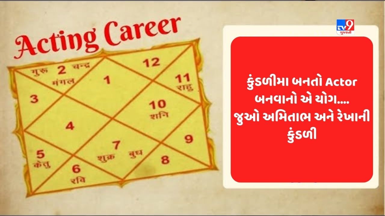 Horoscope Kundli and Yog: કુંડળીમાં Actor બનવાના યોગ, જાણો રેખા અને અમિતાભ બચ્ચનની કુંડળીના ગ્રહ કે જેમણે બનાવ્યા તેમને મહાન, Video