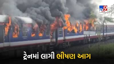 Maharashtra : ડેમુ ટ્રેનના 5 ડબ્બામાં ભીષણ આગ, મુસાફરોએ નીચે ઉતરીને પોતાનો જીવ બચાવ્યો, જુઓ Video