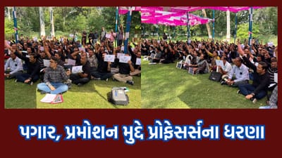 ટેકનિકલ કોલેજના પ્રોફેસરોએ ઉચ્ચતર પગાર ધોરણ, બઢતી સહિતના 6 મુદ્દે પરિવાર સાથે યોજ્યા ધરણા, પગારમાં ભેદભાવ રાખવાનો આક્ષેપ